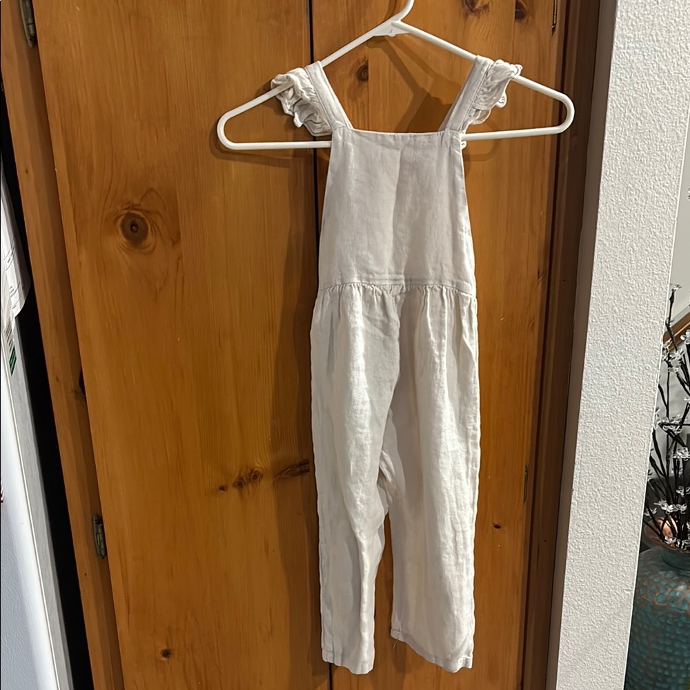 White Ruffled Sleeveless Jumpsuit
